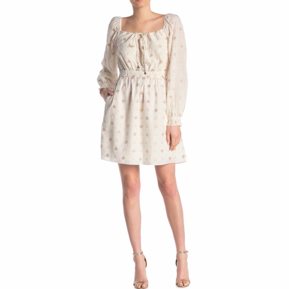 Joie Cream Long Sleeve Dress